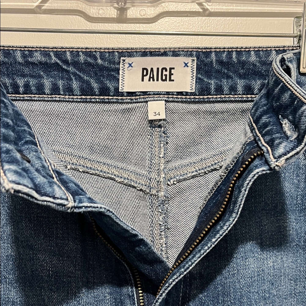 PAIGE Women’s High Rise Straight Ankle Size 34 Denim Jeans
